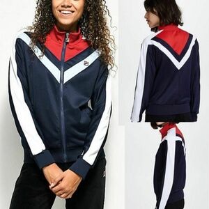 NEW Fila Women's Faith Full Zip Track Jacket Size Medium Navy / Red / White